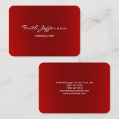 Carte De Visite Chubby stylish Script tendance consultant rouge (Devant / Derrière)