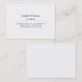 Carte De Visite Chubby tendance élégant noir et blanc (Devant / Derrière)