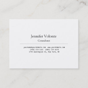 Carte De Visite Chubby tendance élégant noir et blanc
