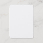 Carte De Visite Chubby Vertical Moderne Simple Gris Blanc Script (Dos)