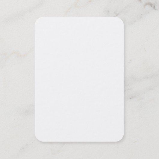 Carte De Visite Chubby Vertical Moderne Simple Gris Blanc Script (Dos)