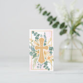 Carte De Visite Church floral cross (Debout devant)