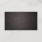 Carte De Visite Church Gold Cross Élégant cuir foncé (Dos)