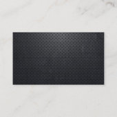 Carte De Visite Church Pastor Modern QR Code Dark Metal (Dos)