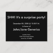 Carte De Visite chut. c'est une fête ! (Dos)