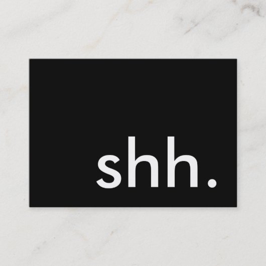 Carte De Visite chut. c'est une fête ! (Devant)