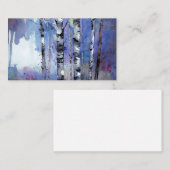 Carte De Visite Chute de neige dans le bouleau enchanté (Devant / Derrière)