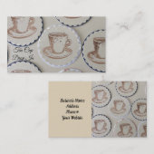 Carte De Visite Chute de Tasse à Thé (Devant / Derrière)