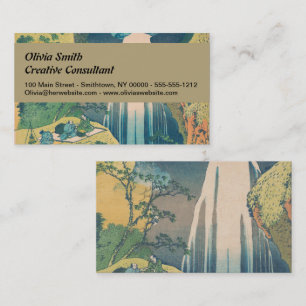 Carte De Visite Chutes d'Amida d'Hokusai Japon Cascade