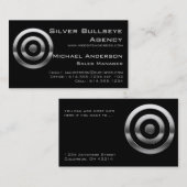 Carte de visite : : Cible argentée de boudine en (Devant / Derrière)