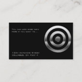 Carte de visite : : Cible argentée de boudine en (Dos)