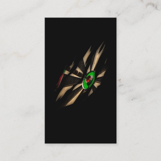 Carte De Visite Cible de flechettes de lancement de fléchettes du (Devant)