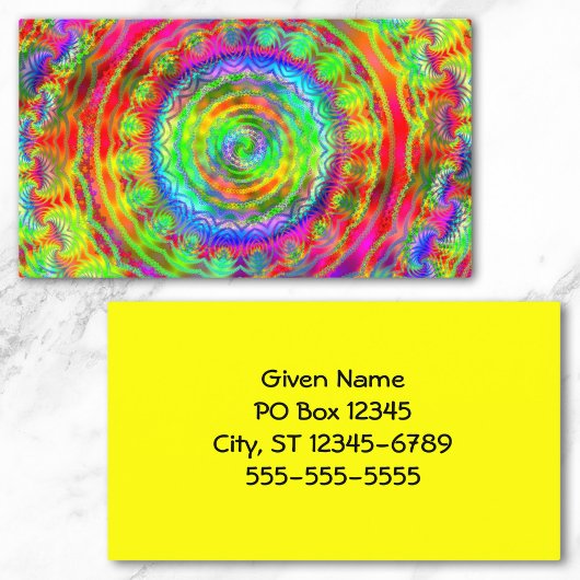 Carte De Visite Cible Tie-dye