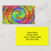 Carte De Visite Cible Tie-dye (Devant / Derrière)