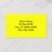 Carte De Visite Cible Tiedye (Dos)