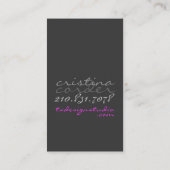 Carte De Visite Cie., Cristina, (Dos)