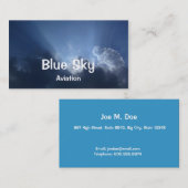 Carte De Visite Ciel bleu (Devant / Derrière)