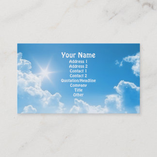 Carte De Visite Ciel bleu