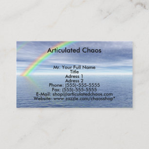 Carte De Visite Ciel bleu avec arc-en-ciel