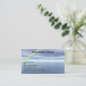 Carte De Visite Ciel bleu avec arc-en-ciel (Debout devant)