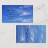 Carte De Visite Ciel bleu avec des nuages pour l'arrière - plan (Devant / Derrière)