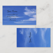 Carte De Visite Ciel bleu avec des nuages pour l'arrière - plan (Devant / Derrière)