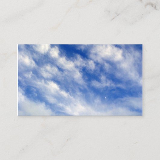 Carte De Visite ciel bleu avec nuages fluides (Devant)