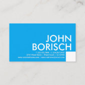 Carte De Visite Ciel bleu clair blanc frais gras moderne (Dos)