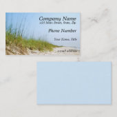 Carte De Visite Ciel bleu de plage sablonneuse (Devant / Derrière)