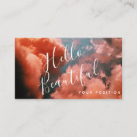 Ciel bleu doux et nuages roses