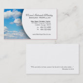 Carte De Visite Ciel bleu et ministre de nuages/pasteur chrétiens (Devant / Derrière)