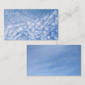 Carte De Visite Ciel bleu et nuages (Devant / Derrière)