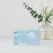 Carte De Visite ciel bleu et nuages blancs (Debout devant)