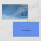 Carte De Visite Ciel bleu et nuages blancs (Devant / Derrière)