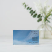 Carte De Visite Ciel bleu et nuages blancs (Debout devant)