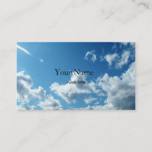 Carte De Visite ciel bleu et nuages blancs cotonneux