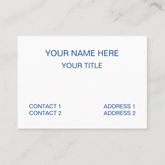 Carte De Visite Ciel bleu nuages (Dos)