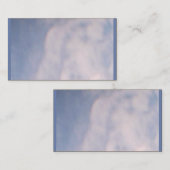 Carte de visite ciel bleu nuageux (Devant / Derrière)