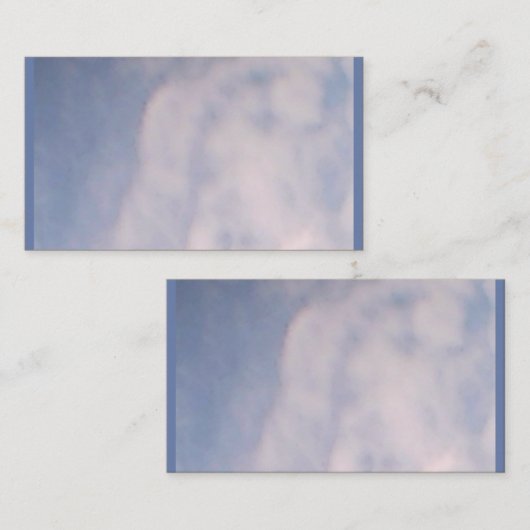 Carte de visite ciel bleu nuageux (Devant / Derrière)