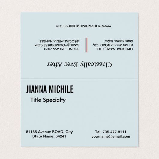 Carte De Visite Ciel classique (Extérieur déplié)