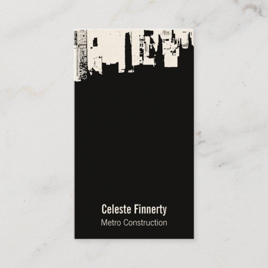 Carte De Visite Ciel de minuit Downtown Upside (Devant)