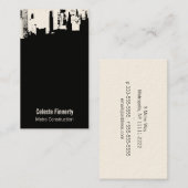 Carte De Visite Ciel de minuit Downtown Upside (Devant / Derrière)