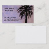 Carte De Visite Ciel de pourpre de silhouette de palmier (Devant / Derrière)