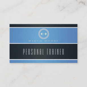 Carte De Visite Ciel de ruban de rayures et bleu-foncé horizontau