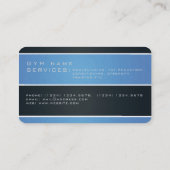 Carte De Visite Ciel de ruban de rayures et bleu-foncé horizontaux (Dos)