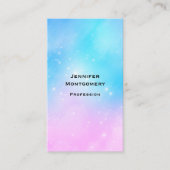 Carte De Visite Ciel dégradé rose et bleu pastel (Devant)