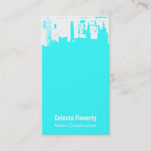 Carte De Visite Ciel du centre de neige de partie supérieure (Devant)