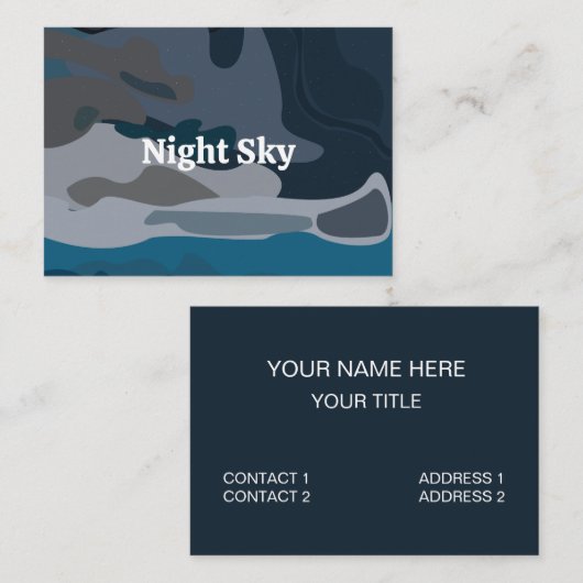 Carte De Visite Ciel étoilé de nuit (Devant / Derrière)