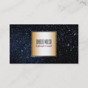 Carte De Visite Ciel nocturne / Cadre Gold