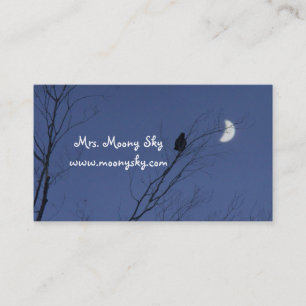 Carte De Visite Ciel nocturne Crescent Moon